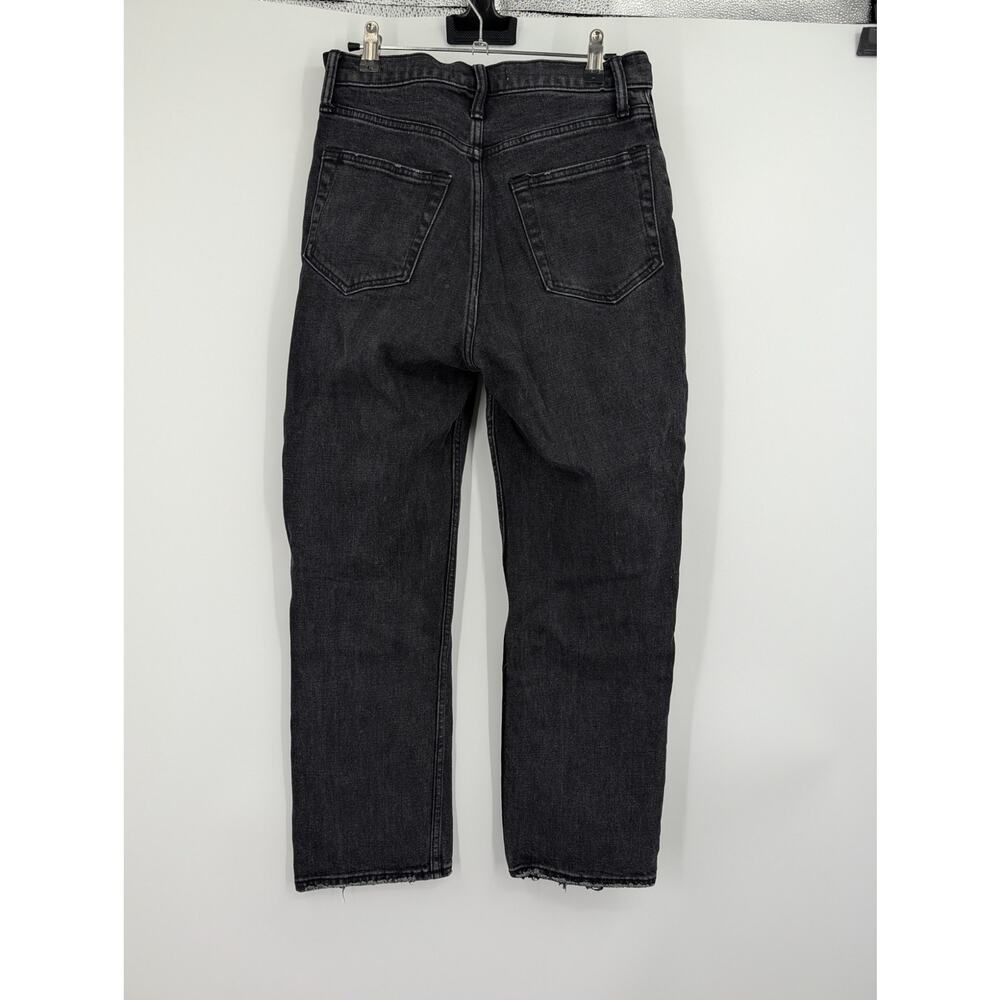 Abercrombie & Fitch The Ankle Straight Ultra High Rise Curve Love 27/4 Black - Picture 2 of 9